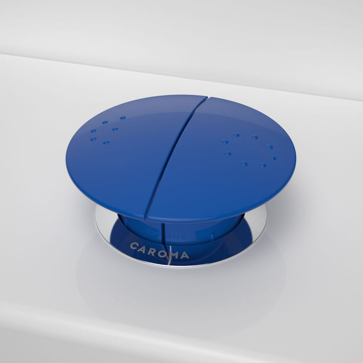 Caroma Round Care Button - Sorrento Blue - with GermGard®