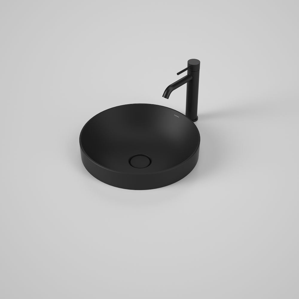 Caroma Liano II 400mm Round Inset Basin – Matte Black