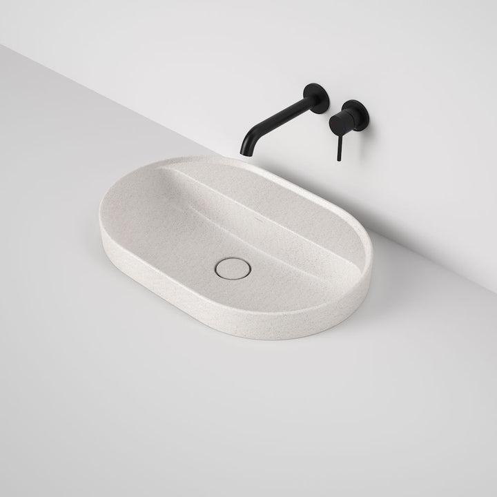 Caroma Liano II 600mm Pill Inset Basin with Tap Landing (0 Tap Hole) – Matte Speckled (Special Order)