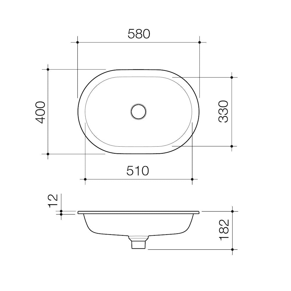 Caroma Liano II 580mm Pill Under/Over Counter Basin – Matte Pink (Special Order)