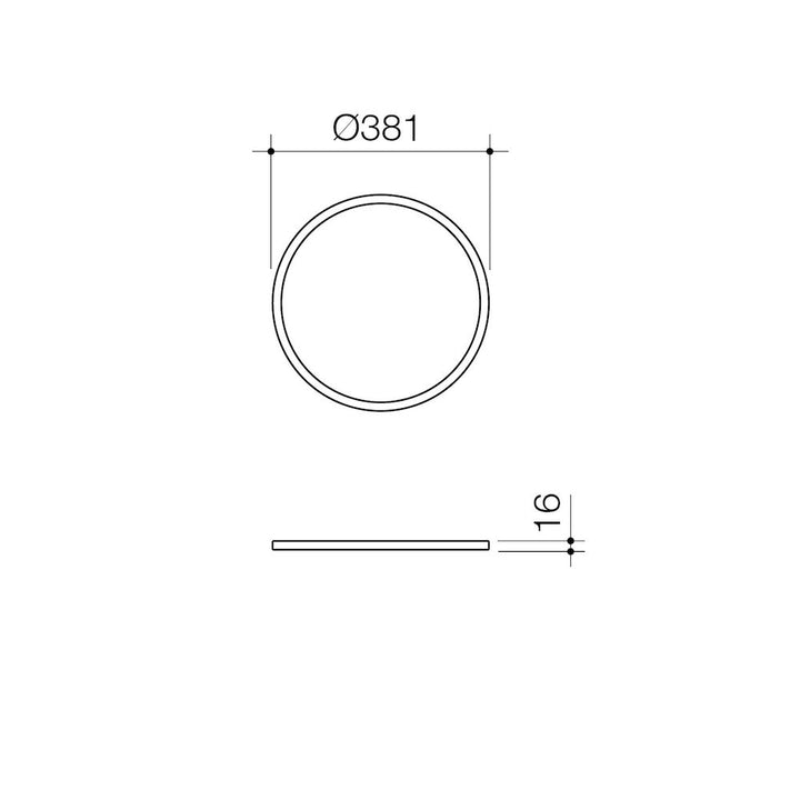 Caroma Liano II 400mm Round Basin Dress Ring – PVD Brushed Nickel
