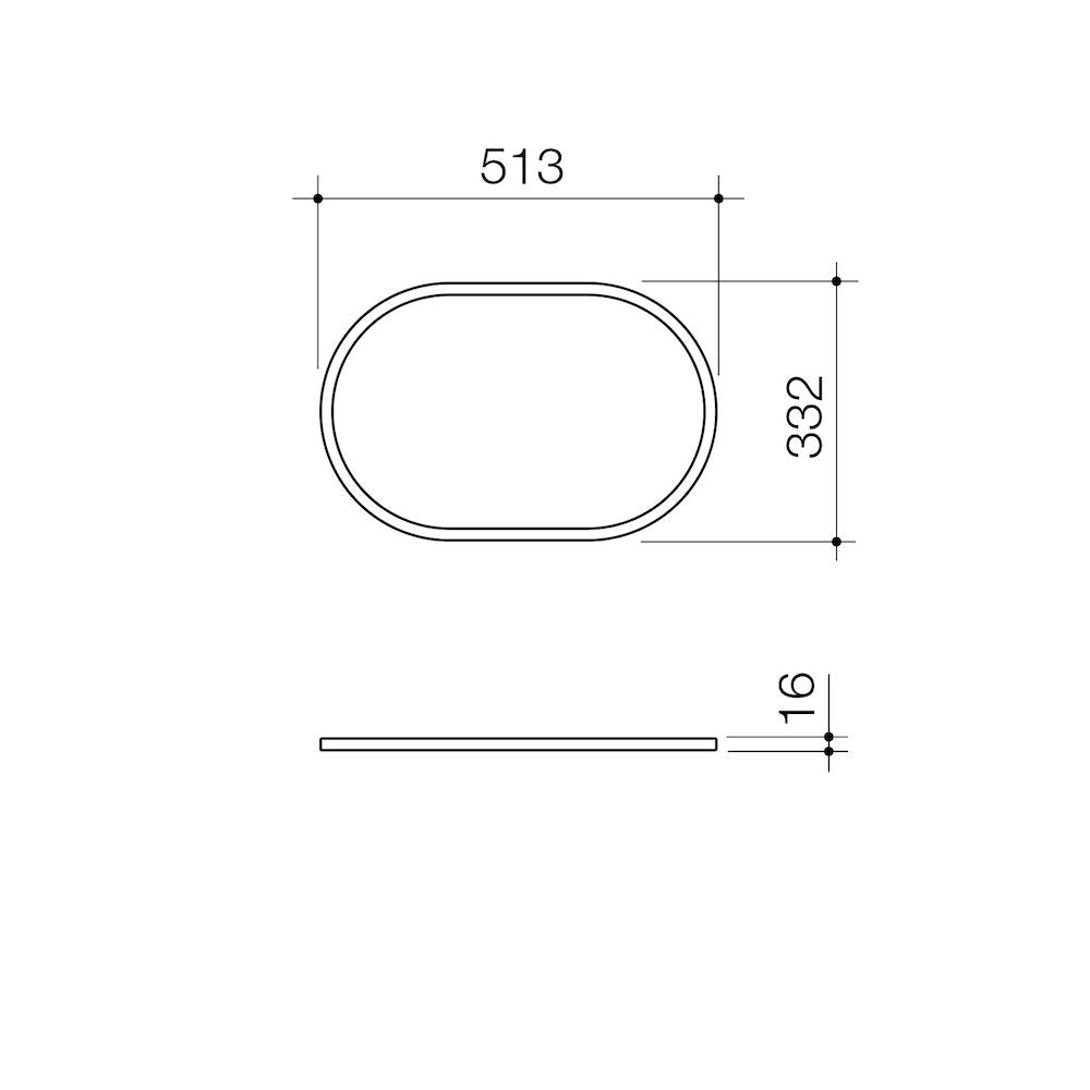 Caroma Liano II 530mm Pill Basin Dress Ring – Chrome