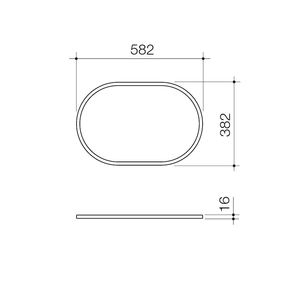Caroma Liano II 600mm Pill Dress Ring – PVD Brushed Brass