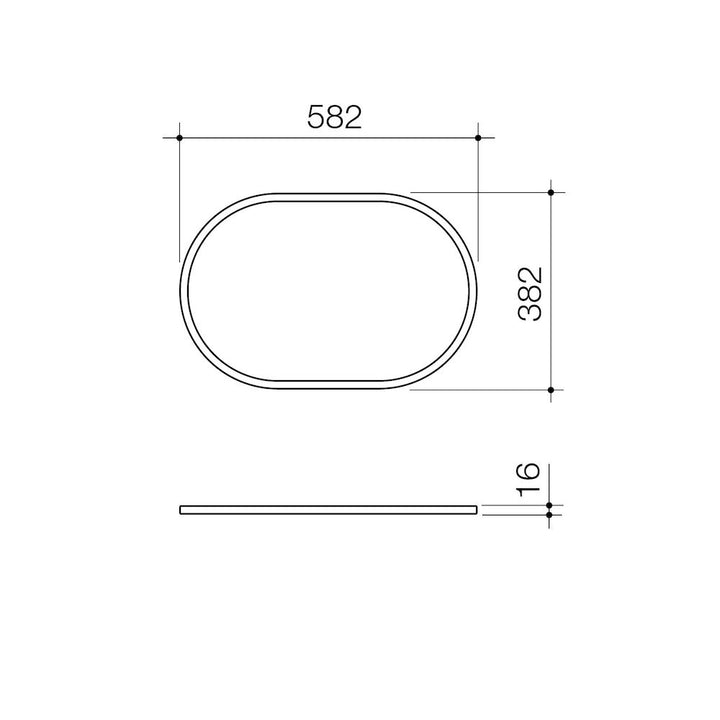 Caroma Liano II 600mm Pill Dress Ring – PVD Brushed Brass