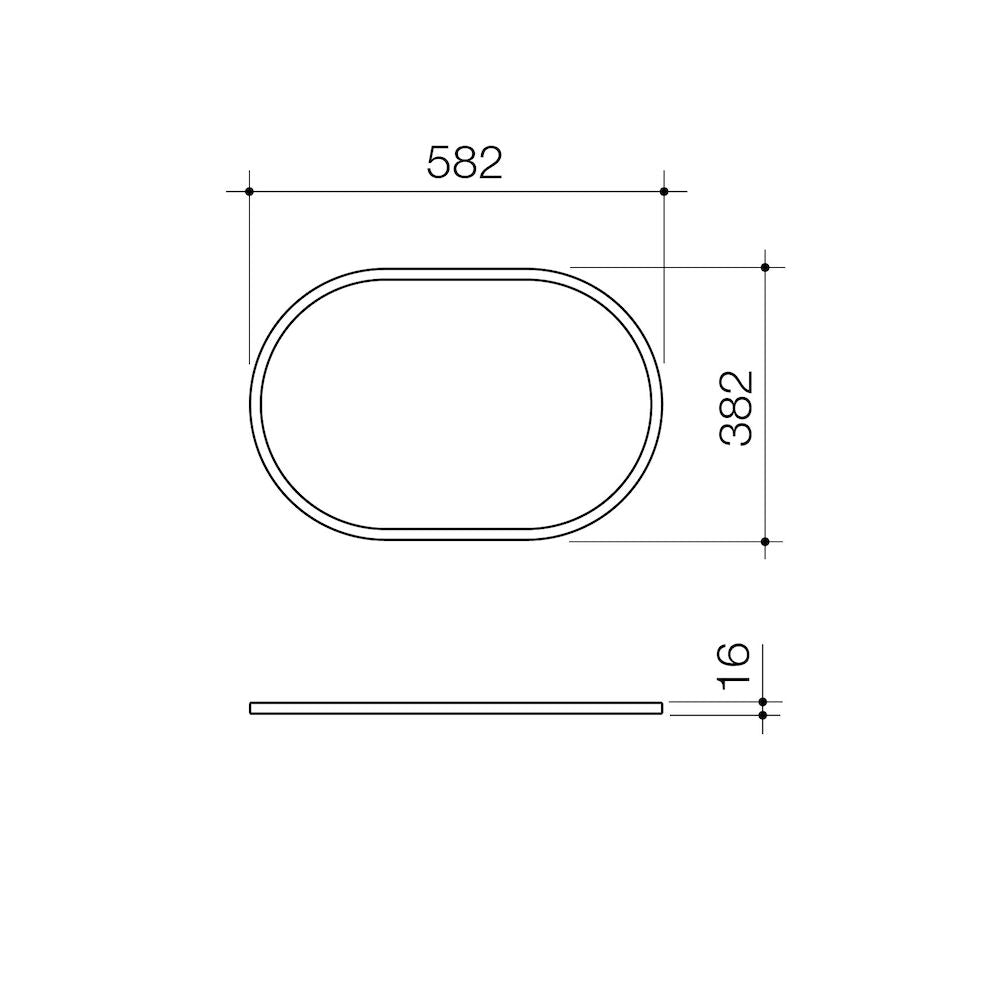 Caroma Liano II 600mm Pill Dress Ring – Chrome