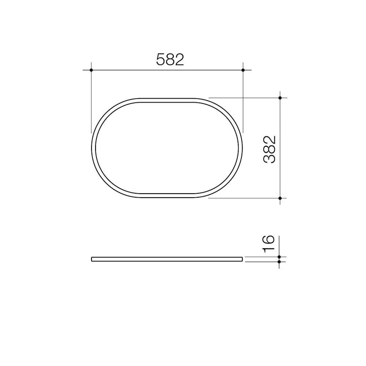Caroma Liano II 600mm Pill Dress Ring – Chrome