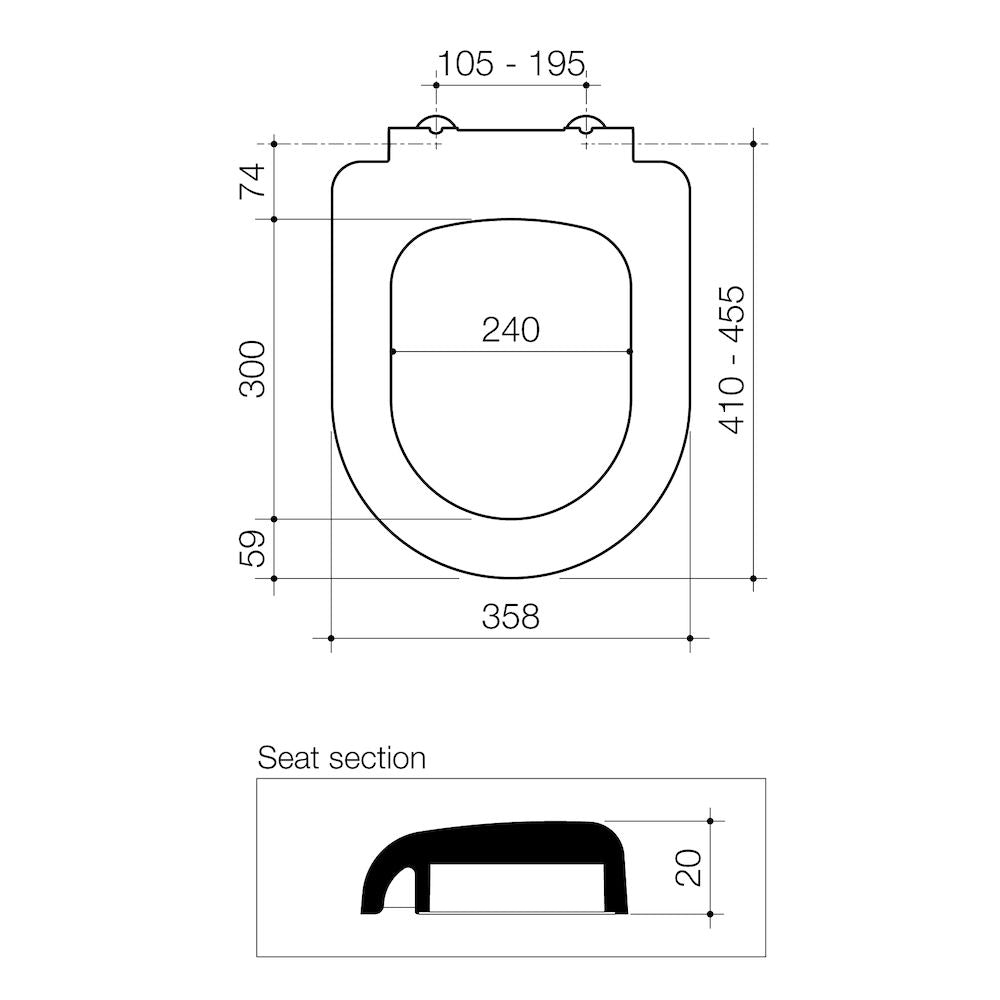 Stylus Basis Toilet Seat