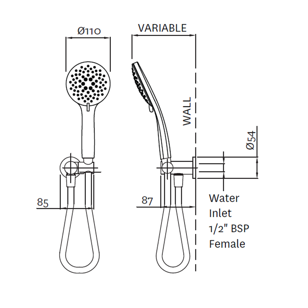 Methven WAIRERE 5F HAND SHOWER