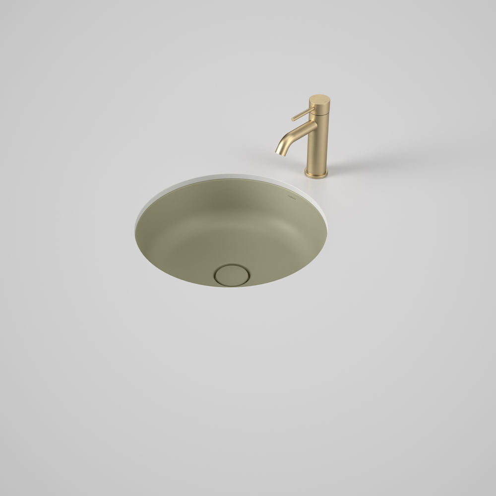 Caroma Liano II 440mm Round Under/Over Counter Basin – Matte Green (Special Order)