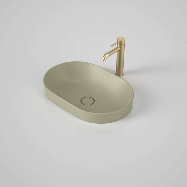 Caroma Liano II 530mm Pill Inset Basin – Matte Green (Special Order)