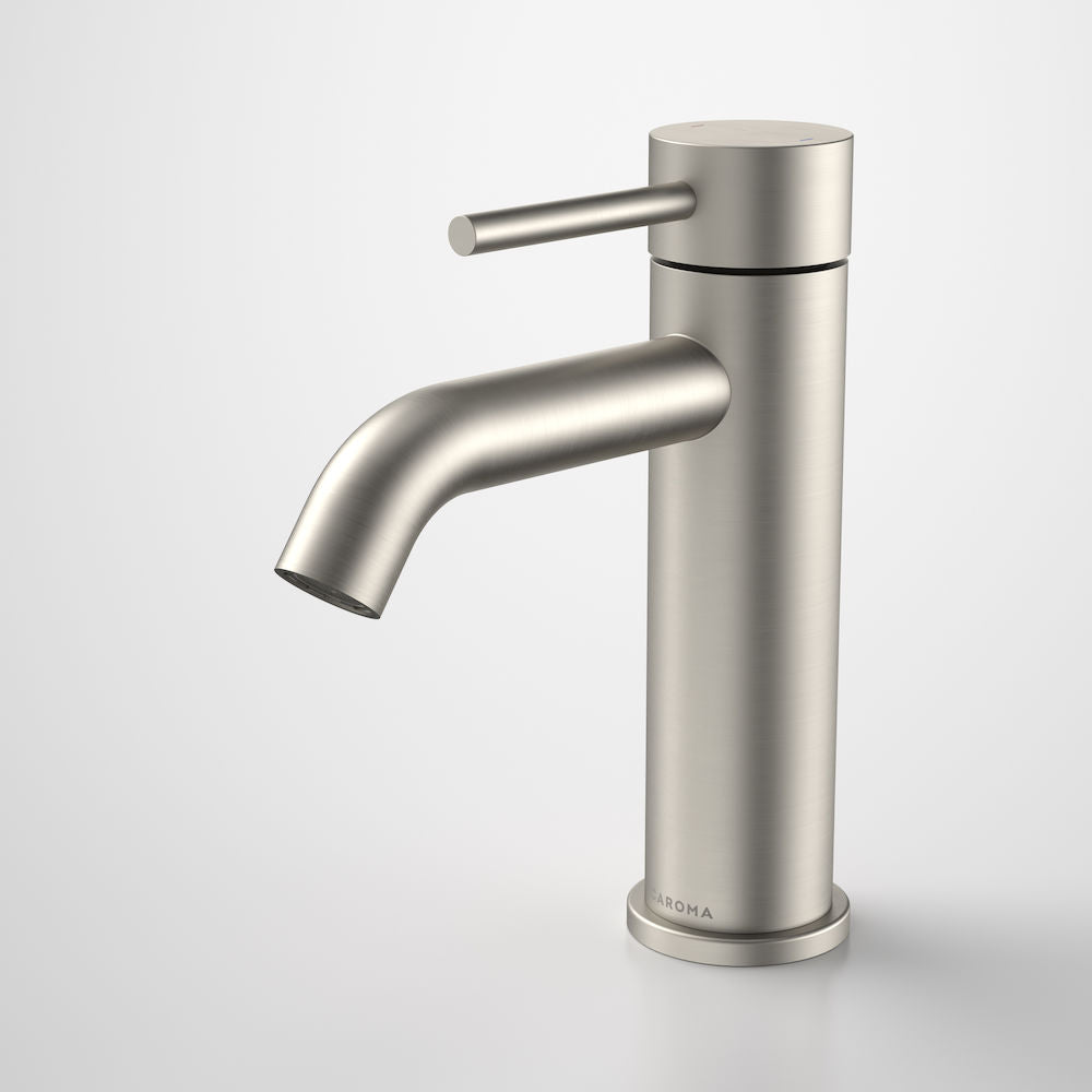 Caroma Liano II Basin Mixer - Brushed Nickel - Lead Free