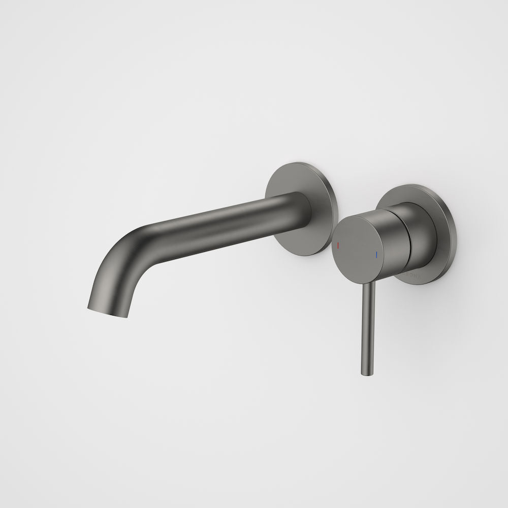 Caroma Liano II 175mm Wall Basin / Bath Mixer 2 x Round Cover Plates Gunmetal Sales Kit Lead Free