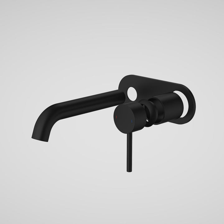 Caroma Liano II 175mm Wall Basin / Bath Trim Kit - Rounded Cover Plate - Matte Black