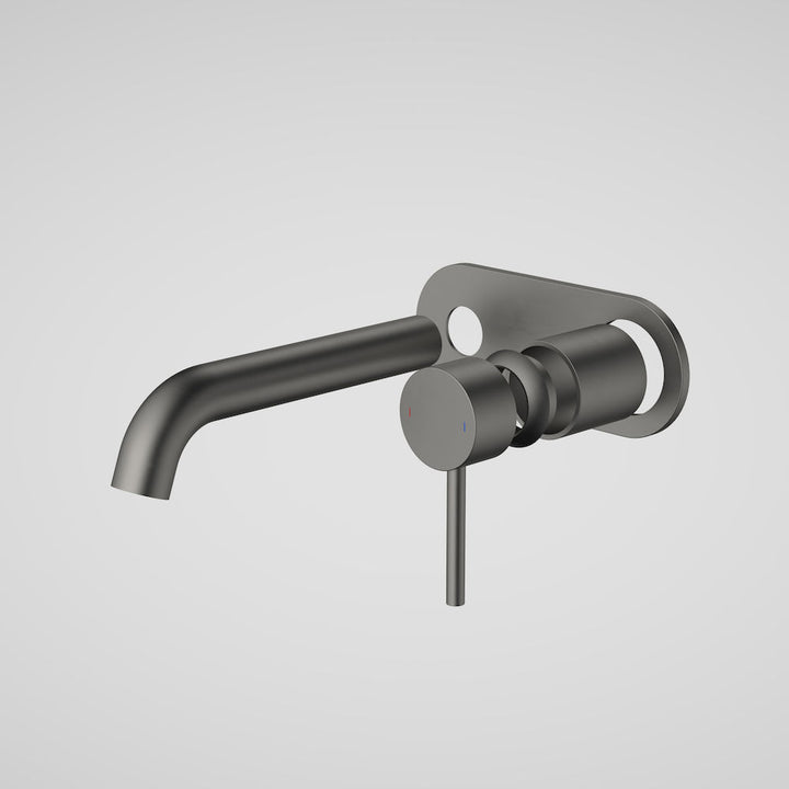 Caroma Liano II 175mm Wall Basin / Bath Trim Kit - Rounded Cover Plate - Gunmetal