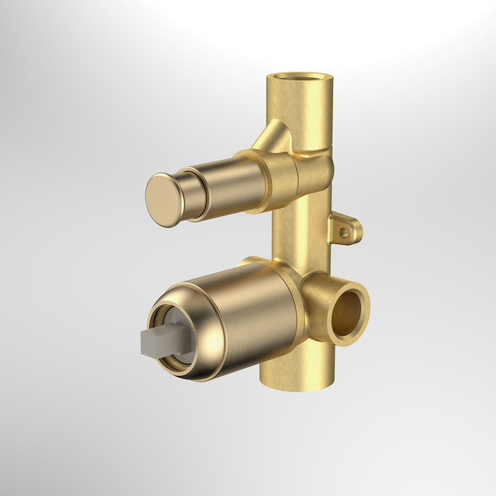 Caroma Luna Bath/Shower Mixer with Diverter Body Kit Brushed Brass