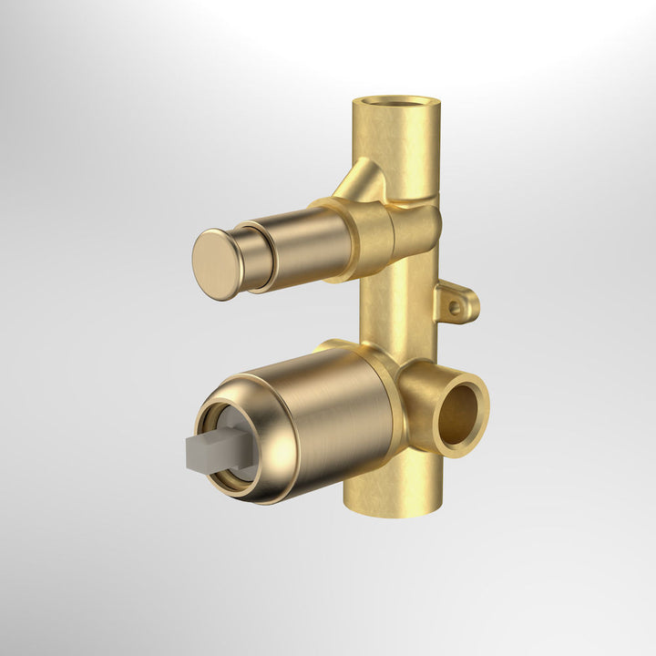 Caroma Luna Bath/Shower Mixer with Diverter Body Kit Brushed Brass