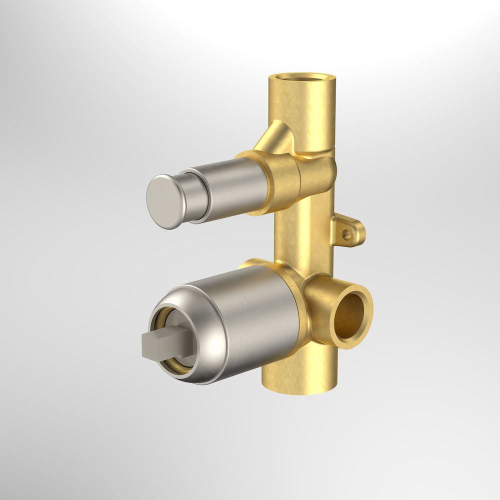 Caroma Luna Bath/Shower Mixer with Diverter Body Kit Brushed Nickel