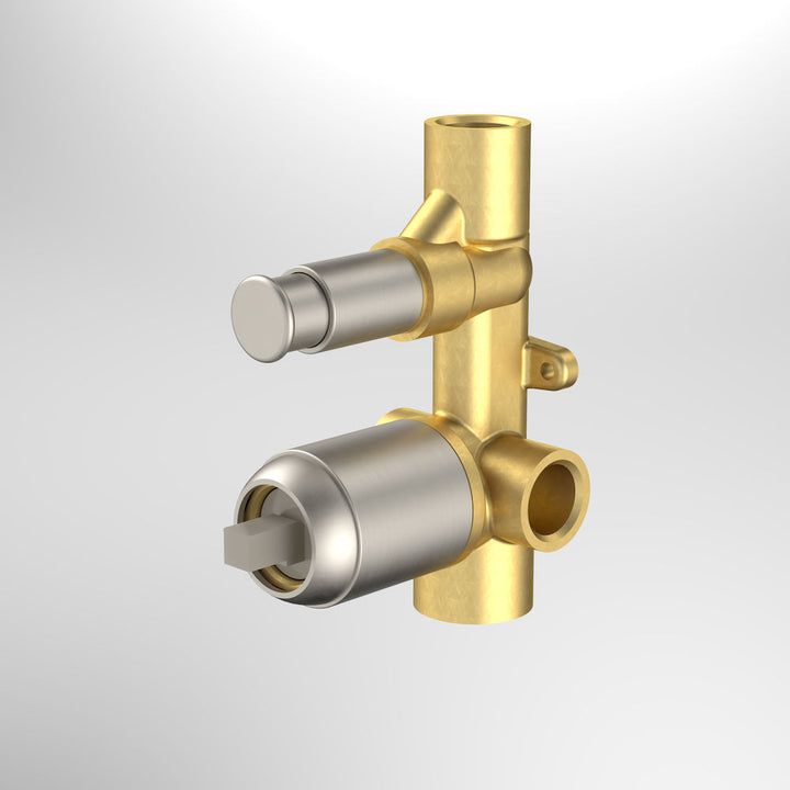 Caroma Luna Bath/Shower Mixer with Diverter Body Kit Brushed Nickel