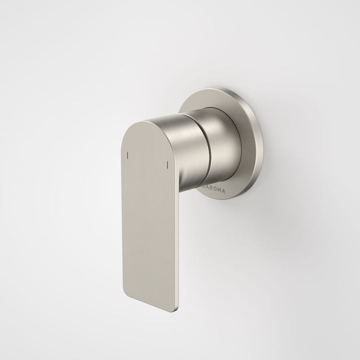 Caroma Urbane II Bath / Shower Mixer - Round Cover Plate - Brushed Nickel