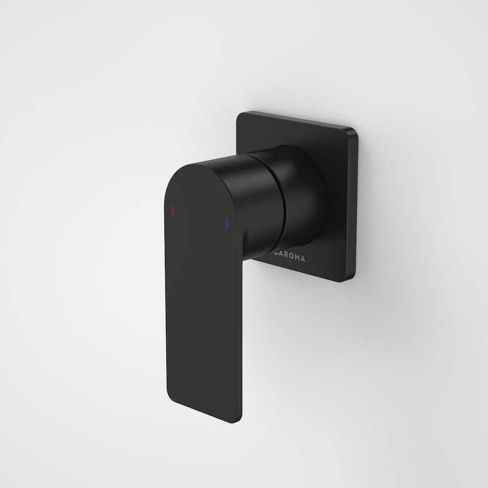 Caroma Urbane II Bath / Shower Mixer - Square Cover Plate - Matte Black