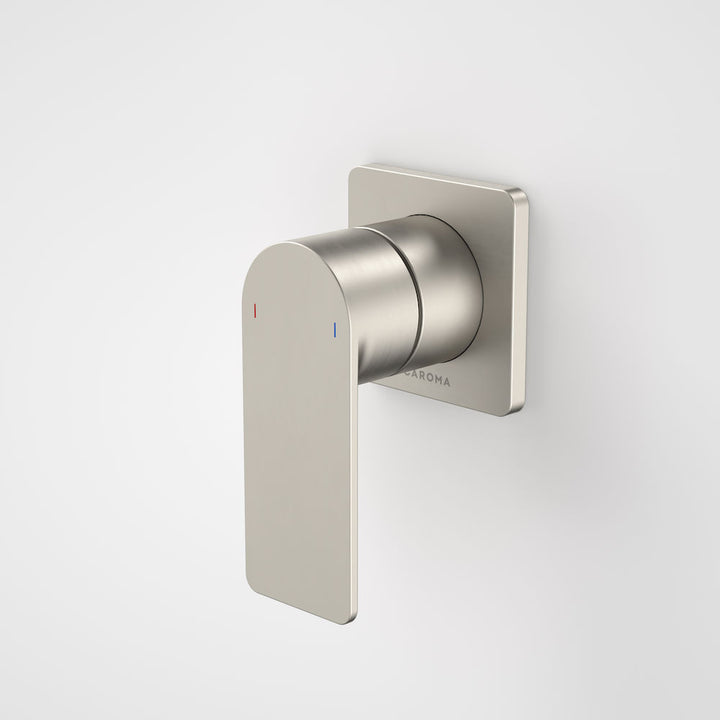 Caroma Urbane II Bath / Shower Mixer - Square Cover Plate - Brushed Nickel