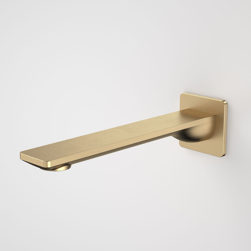 Caroma Urbane II 220mm Basin / Bath Outlet - Square Cover Plate - Brushed Brass