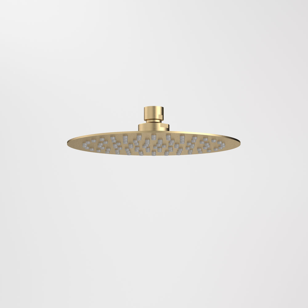 Caroma Urbane II 200mm Round Rain Shower (4 Star) - Brushed Brass
