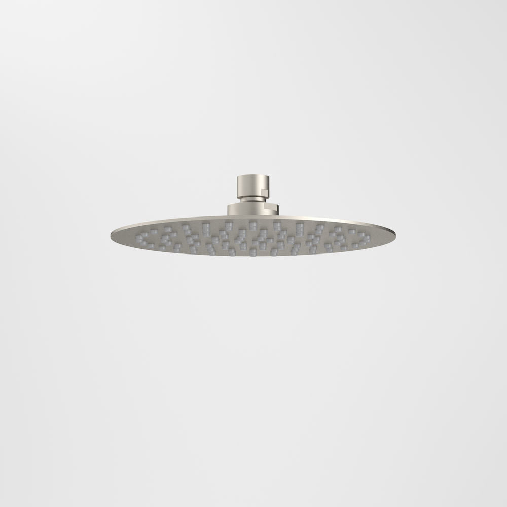 Caroma Urbane II 200mm Round Rain Shower (4 Star) - Brushed Nickel