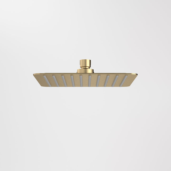 Caroma Urbane II 200mm Square Rain Shower 4 Star Brushed Brass