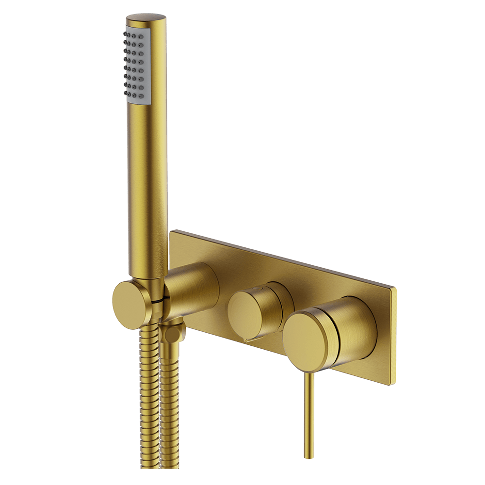 Gareth Ashton Poco 3Hole Bath/Shwr Set Brushed Brass