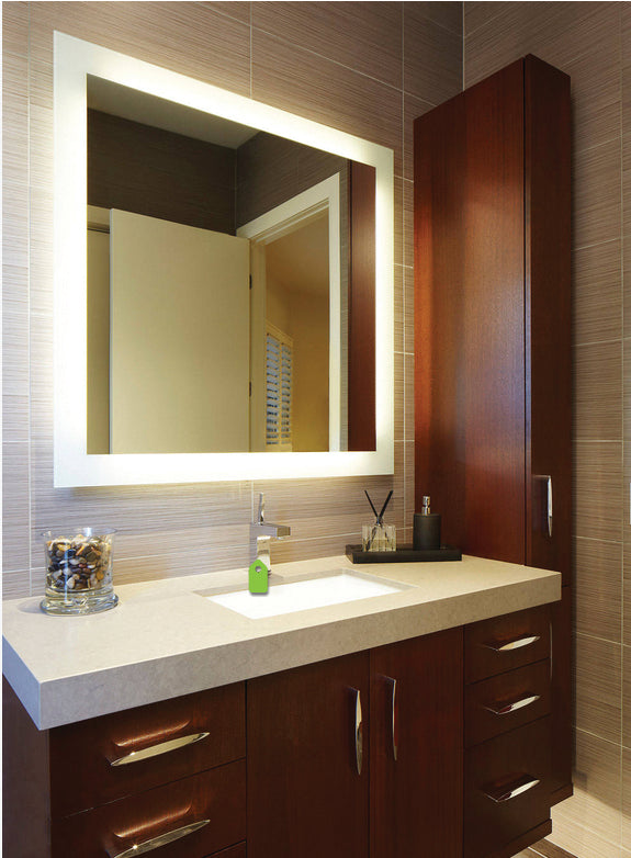 Backlit Rectangular Mirror Without Border Cool 750x500x45mm 39Watts - Includes Mirror Demister