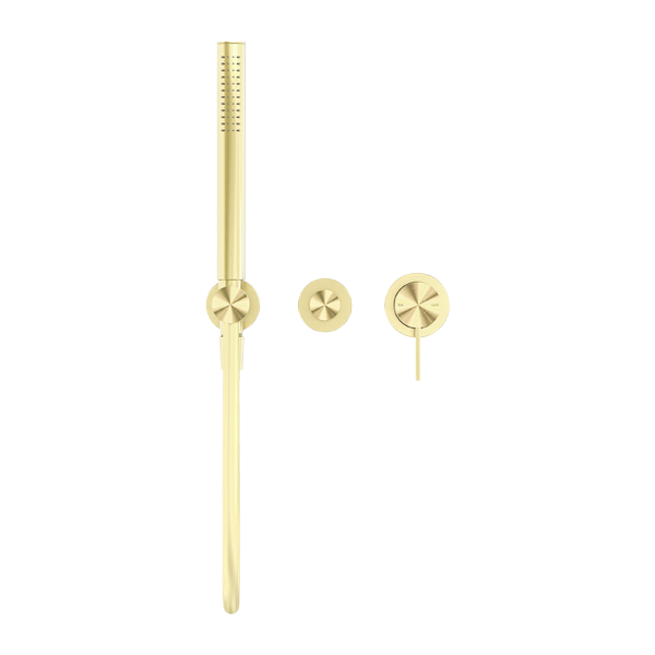 Nero Mecca Shower Mixer Divertor System Seperate Back Plate Brushed Gold
