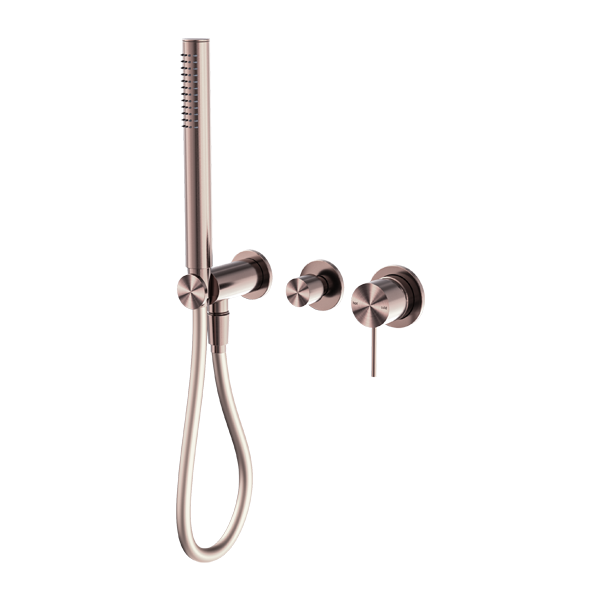Nero Mecca Shower Mixer Divertor System Seperate Back Plate Brushed Bronze