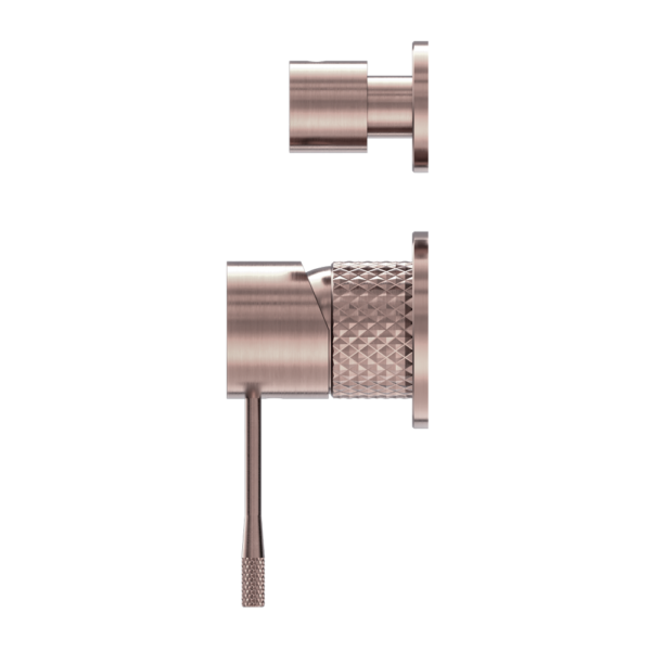Nero Opal Shower Mixer With Divertor Separate Plate Brushed Bronze