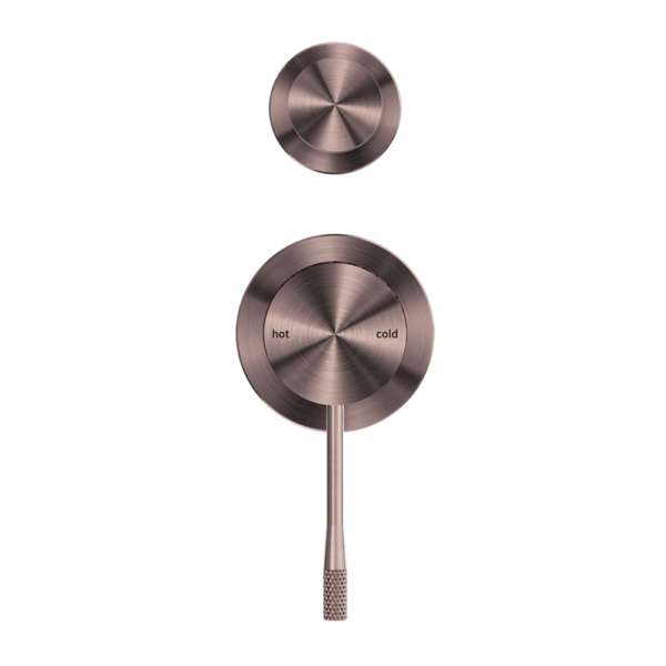 Nero Opal Shower Mixer With Divertor Separate Plate Brushed Bronze