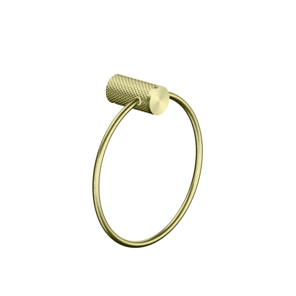 Nero Opal Towel Ring Brushed Gold