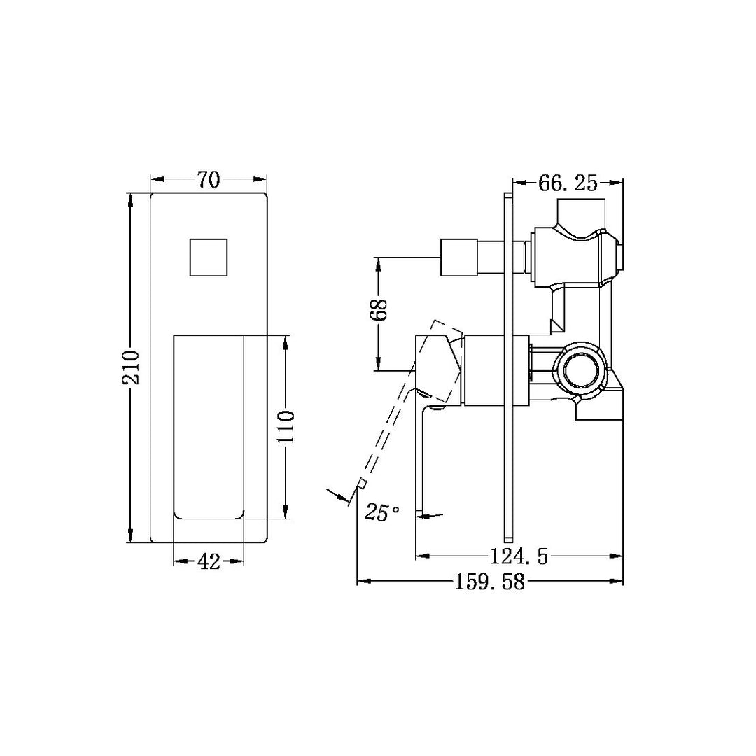 Nero Celia Shower Mixer With Divertor Brushed Nickel