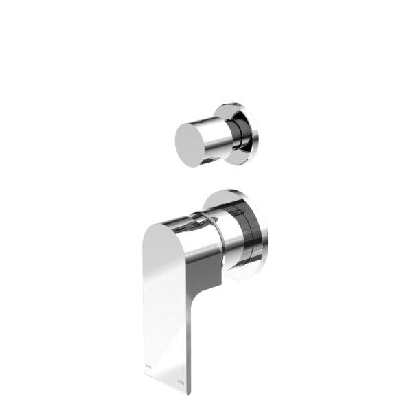 Nero Bianca Shower Mixer With Divertor Separate Plate Chrome
