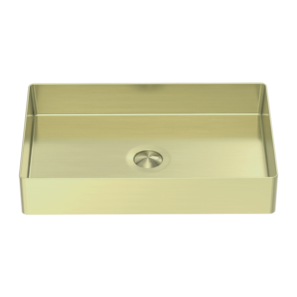 Nero Rectangle Stainless Steel Basin Brushed Gold