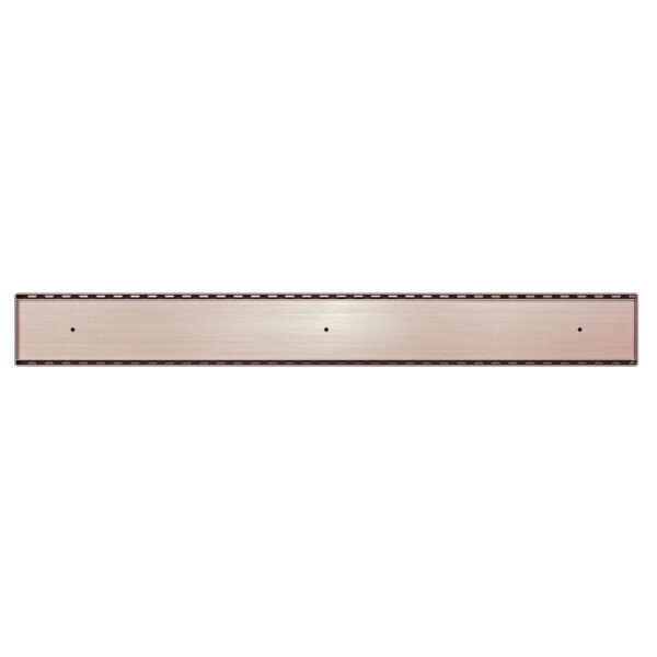 Nero 900mm Long Tile Insert V Channel Floor Grate 89mm Outlet With Hole Saw Brushed Bronze