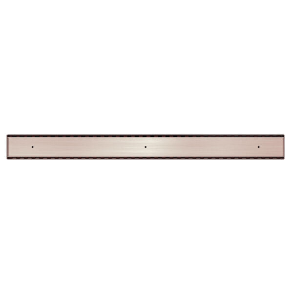 Nero 900mm Long Tile Insert V Channel Floor Grate 50mm Outlet With Hole Saw Brushed Bronze