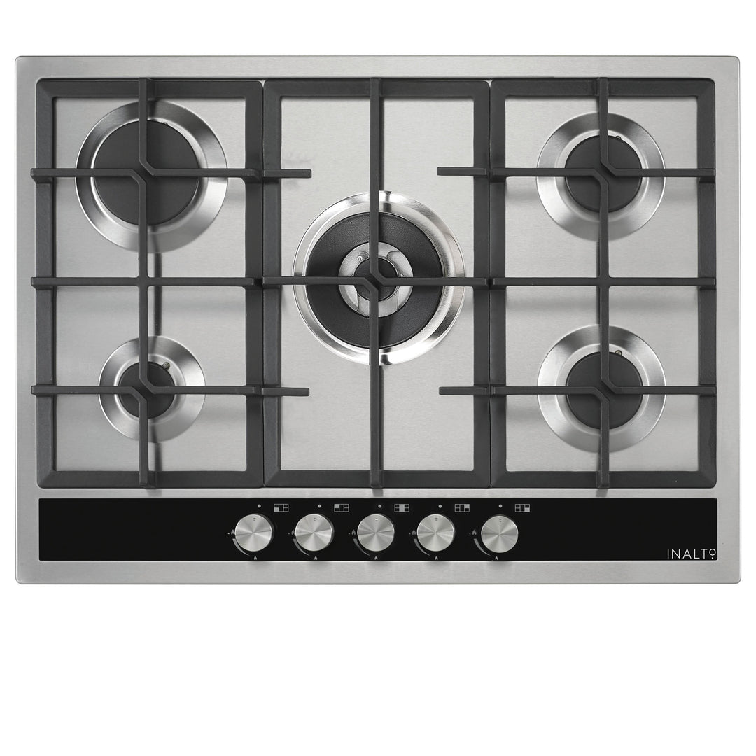 Inalto ICGW70S 70cm Gas Cooktop with Wok Burner