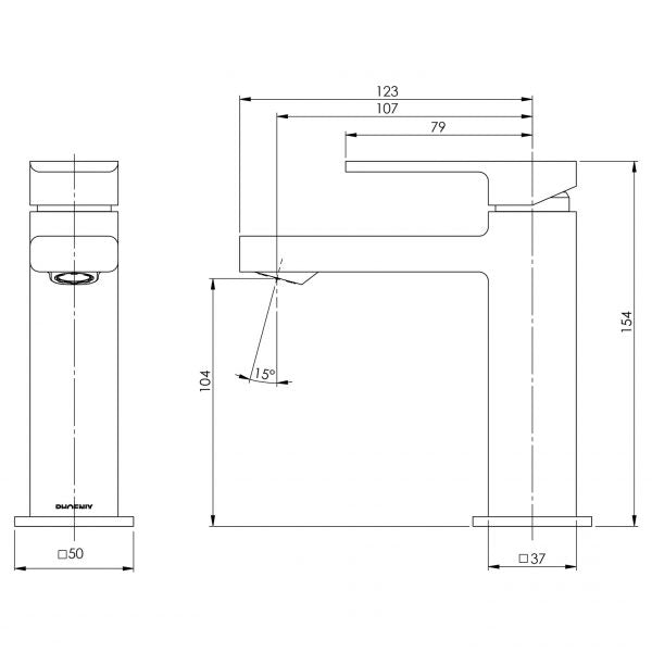 Phoenix Radii Basin Mixer Chrome