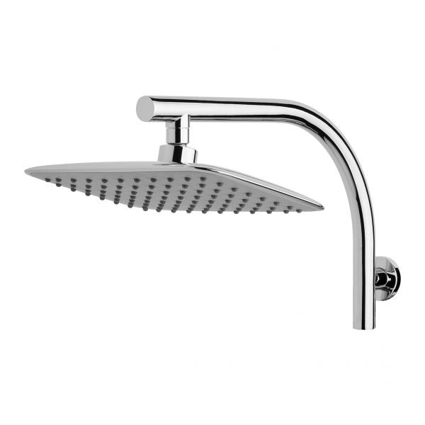 Phoenix Rush High-Rise Shower Arm & 200 x 250mm Rose Chrome