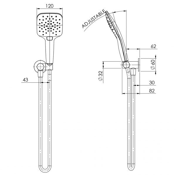 Phoenix Rush Hand Shower Chrome