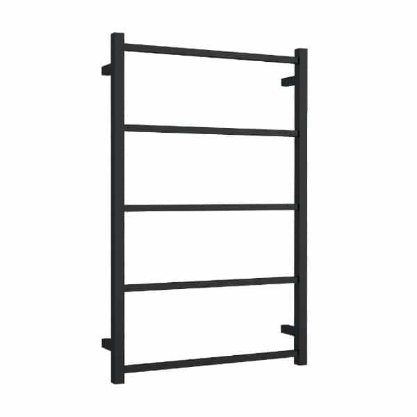 Thermorail Unheated Straight/Square Ladder 650x1000x120mm 5 Bars - Matt Black