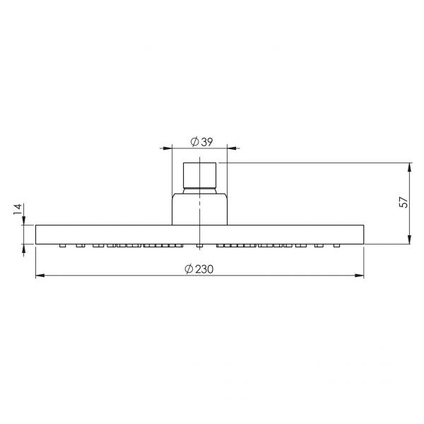 Phoenix Vivid Shower Rose 230mm Round Brushed Nickel