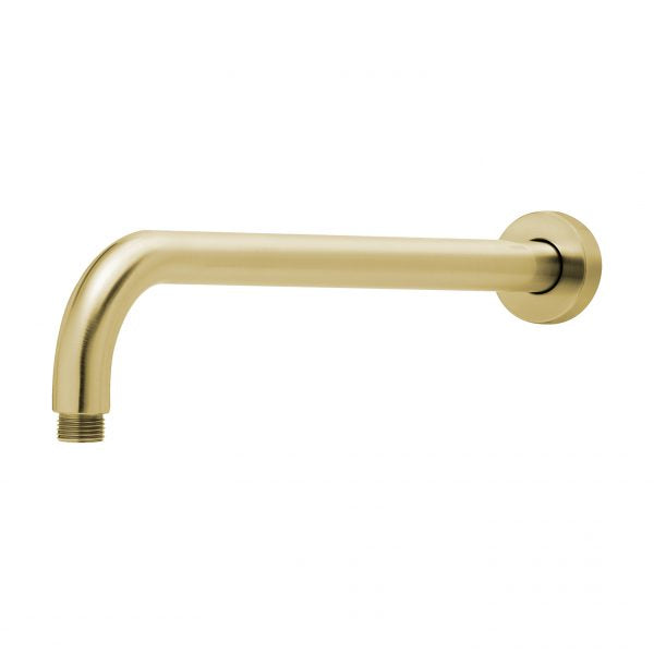 Phoenix Vivid Shower Arm 400mm Round Brushed Gold