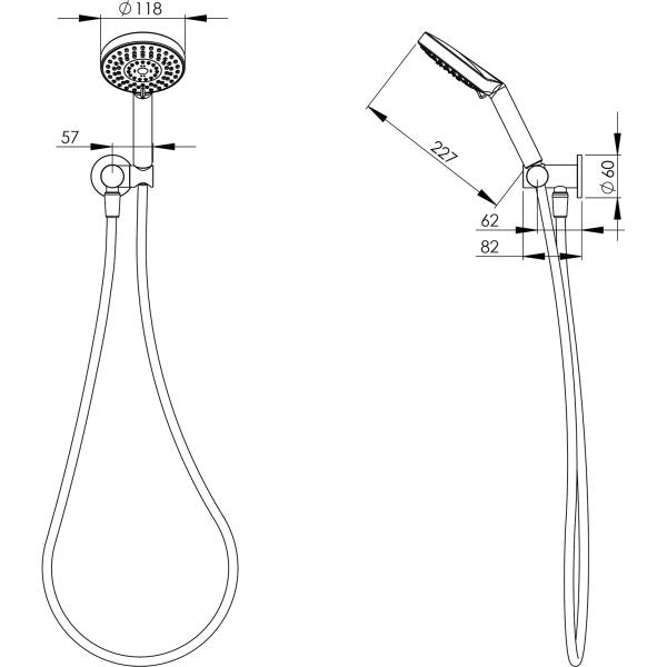 Phoenix Vivid Hand Shower Matte Black