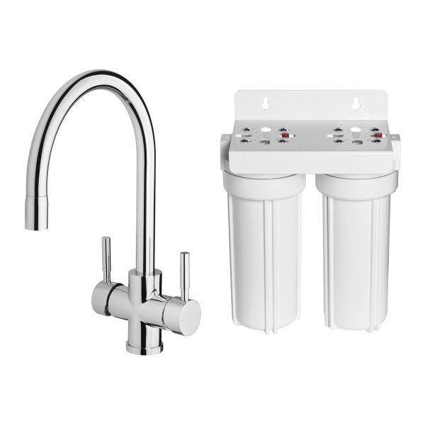 Phoenix Vivid Filtered Sink Mixer 220mm Gooseneck with Filters Chrome
